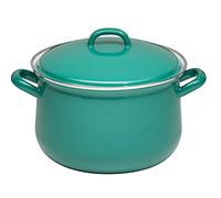 Riess, 0608-111, Meat Pot with lid, Diameter 20 cm, Capacity 3.5 litres, Classic SONDEREDITION Nature Green Dark, Enamel, Green, Induction
