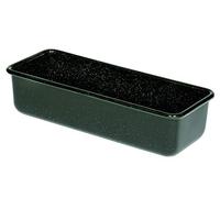 Riess, 0638-022, Professional Baker's Baking tin, King Cake tin, Classic - Baking tins, Capacity 1.7 litres, Height 7.8cm, Width 10cm, Length 30cm, Enamel, Black, Bread Baking tin, Induction