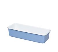 Riess, 0638-128, King's Cake Tin 30 x 10 cm, Enamel, Classic Edition Nature Blue Medium, 0.795 kg, 1.65 litres, 31.5 x 12.5 x 7.8 cm