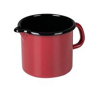 Riess, 12 Classic 0040-020 Saucepan 12 Red Diameter 12 cm Height 11.5 cm Capacity 1 Litre Enamel Red Black