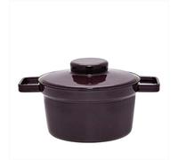 Riess, 2104-201, Pot with lid, Diameter 20 cm, Capacity 1.75 litres, Dark Aubergine, AROMAPOTS, Truehomeware, Enamel, Induction