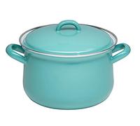 Riess, Classic 0607-110 Casserole Pot with Lid 18 cm 2.5 litres Special Edition Nature Green Medium Enamel, Diameter 18 cm, Capacity 2.5 litres, Height 18.2 cm, Green, Induction