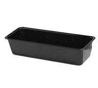 Riess, 0642-022, King Cake tin, Classic - Baking tins, Dimensions 25 x 10 cm, Height 7.0 cm, Capacity 1.5 litres, Enamel, Black, loaf tin, Induction