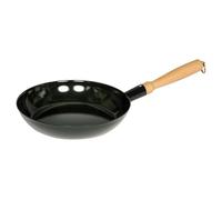 Riess Classic-Black Pan Round with Wooden Handle, Diameter-26 Cm Black