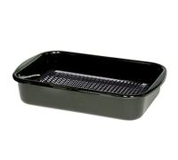 Riess Classic - Fry- and Baking Pans Grill Pan with Waffle-Floor, Diameter-35 cm Black