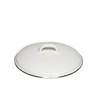 Riess Classic - White Cover with Chrome Edge, Diameter-6 cm White