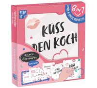 Riethmüller Flirtparty Napkins 33 cm x 33 cm, Pack of 12, Printed on Both Sides - Large Paper Napkins with 8 Interactive Fun Motifs for Dates and Flirting Mood - Table Decoration