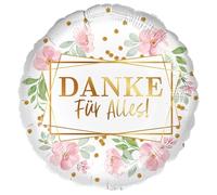 Riethmüller Premium Foil Balloon Thank You for Everything Blossoms 45 cm Suitable for Helium Riethmüller Party Decoration Giant Balloon