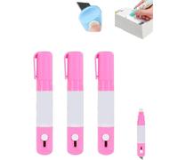 Rietoiu 2 in 1 Privacy Wipe Box Cutter, Thermal Ink Remover, Water-Based Thermal Paper Eraser Pen, One Smear Printed Text Covering for Documents, Labels, Packages, Shipping Addresses (Pink-3Pcs)