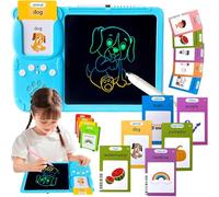 Rietoiu Croeve Talking Tablet,2025 New Verbio Talking-Tablet, 2-in-1 Voice Pad & Drawing Board, Plug & Play English Language System, Sight Words Flashcards for Interactive Learning (Blue-510 Words)