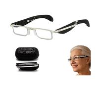 Rietoiu Foldable Anti-Blue Light Reading Glasses with Case,Foldable Reading Glasses Smart Gadgets,Foldable Anti-Blue Light Readers, Senior Magnifying Glasses (Black, +2.5)