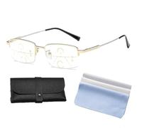 Rietoiu Libiyi Intellireaders,Outfany Intellireaders,Hilipert Intelligent Reading Glasses,2024 New Titanium Progressive Far And Near Dual-Use Reading Glasses (Gold, 3.5 x)
