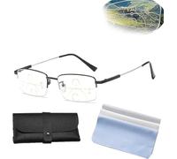 Rietoiu Libiyi Intellireaders,Outfany Intellireaders,Hilipert Intelligent Reading Glasses,2024 New Titanium Progressive Far And Near Dual-Use Reading Glasses (Black, 1 x)