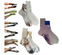 Rietoiu Maria La Rosa Metallic Silk Socks,Novelty Glitter Metallic Shiny Costume Socks,Elegant Luxury Shiny Foil Glitter Ribbed Sock,Foil Soft Ribbed Finish Sock Fashion Accessory (Set A)