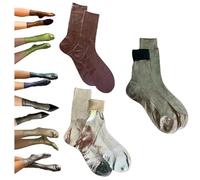 Rietoiu Maria La Rosa Metallic Silk Socks,Novelty Glitter Metallic Shiny Costume Socks,Elegant Luxury Shiny Foil Glitter Ribbed Sock,Foil Soft Ribbed Finish Sock Fashion Accessory (Set B)