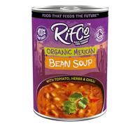 RIFCo Organic Mexican Bean Soup, 6 x 400 g Cans - Traditional Mexican-Style Soup with Tomato, Herbs & Chilli