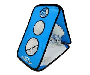 Rife By American Golf Chipping Net - Indoor/Outdoor Portable Practice Net with Target Holes & Carry Bag, Lightweight Short Game & Wedge Training Aid - Blue