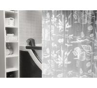 Riff White Vinyl Shower Curtain 180X200Cm Maritime Design Coral Reefs Clear