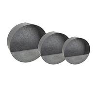 Riffelmacher 07830 - Plant Pot for Hanging Metal, Pack of 3, Flower Pot Set for Wall Mounting, Decoration, Gift