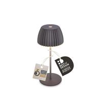 BRILONER - Riffle Mini Rechargeable LED Table lamp IP44 with Light Edge, Touch, Replaceable Battery, LED Light, Battery Table lamp, German Design Award Winner 2025, 8.5 x 20 cm, Anthracite
