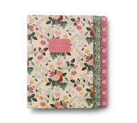 RIFLE PAPER CO. Dahlia Stitched Notebook Set, Assorted Set of 3 Notebooks, 64 Ruled Pages with Gold Ink, Canvas Paper Cover with White Text Paper Interior