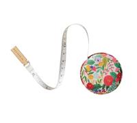 RIFLE PAPER CO. Garden Party Measuring Tape - Retractable Measuring Tape in Illustrated Case, Brass Hardware and Hidden Button Release, Measures up to 60" (152.4 CM), Stows Easily and Discreetly