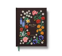 RIFLE PAPER CO. Garden Study Embroidered Sketchbook, Ribbon Bookmark | 10.25" L x 8.25" W, 108 Unlined Pages, Lay-Flat Binding, Natural White Sketch Paper, Floral Embroidery on Front Cover