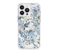 Rifle Paper Co. iPhone 14 Pro Max Case [Compatible with MagSafe] [10ft Drop Protection] Cute iPhone Case 6.7" with Floral Pattern, Anti-Scratch Tech, Shockproof Material, Slim Fit - Garden Party Blue