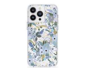 Rifle Paper Co. iPhone 14 Pro Max Case [Compatible with MagSafe] [10ft Drop Protection] Cute iPhone Case 6.7" with Floral Pattern, Anti-Scratch Tech, Shockproof Material, Slim Fit - Garden Party Blue