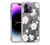 Rifle Paper Co. iPhone 14 Pro Max Case [Works with Wireless Charger] [10ft Drop Protection] Cute iPhone Case 6.7" with Floral Pattern, Anti-Scratch Tech, Shockproof Material, Slim Fit - Willow