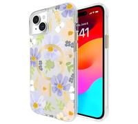 Rifle Paper Co. iPhone 15 Plus Case [Compatible with MagSafe] [12ft Drop Protection] Cute iPhone Case 6.7" with Floral Pattern, Anti-Scratch Tech, Shockproof Material, Slim Fit - Pastel Marguerite