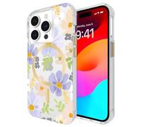 Rifle Paper Co. iPhone 15 Pro Case [Compatible with MagSafe] [12ft Drop Protection] Cute iPhone Case 6.1" with Floral Pattern, Anti-Scratch Tech, Shockproof Material, Slim Fit - Pastel Marguerite