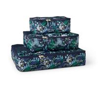 RIFLE PAPER CO. Packing Cube Set of 3 (Includes 3 Different Sizes and Laundry Bag, Travel Must Have Accessory, Stylized Pattern), Peacock