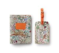 RIFLE PAPER CO. Passport Holder & Luggage Tag Set | Travel Accessory, Card and Passport Anti Theft Wallet and Bag Tags, for Backpack, or Carry-On, Safari