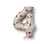RIFLE PAPER CO. Pink Hydrangea Mylar Numbered Balloon, Elegant Floral Pattern, Full Color Print (40" L, Decor for Celebrations, Holidays, and Parties), #4