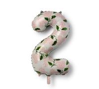 RIFLE PAPER CO. Pink Hydrangea Mylar Numbered Balloon, Elegant Floral Pattern, Full Color Print (40" L, Decor for Celebrations, Holidays, and Parties), #2