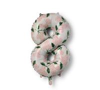 RIFLE PAPER CO. Pink Hydrangea Mylar Numbered Balloon, Elegant Floral Pattern, Full Color Print (40" L, Decor for Celebrations, Holidays, and Parties), #8
