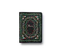 RIFLE PAPER CO. Rosette Floral Pattern Faux Leather Passport Protector & Holder, Travel Essential for Women, Card and Passport Anti-Theft Wallet, Sized to Fit All Standard Passports, 5.5" L x 4.25" W