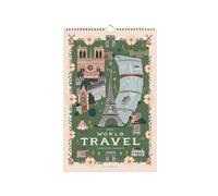 RIFLE PAPER CO. Wall Calendar, Dated for the Months of January - December 2026, Monthly Illustrations, Remember Birthdays, Anniversaries, Celebrations and More (17"L x 11"W), World Travel