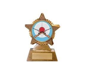 Rifle Shooting Trophy Award Premier Star Antique Gold 120mm Heavy Resin Target Rifle Range Free Engraving -troshow1-B