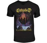 riflesso Men's Entombed Clandestine Death Metal T-Shirt Black M