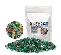 RIFNY Decorative Polished Rocks, 0.3" Gravel Rocks Crushed Crystal for Plant Flower Pots Succulents Cactus Bamboo Plant Vase Filler Aquarium Fish Tank Decorations and DIY Craft (1.5 LB, Green)