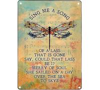 RIFOSA 12"x16" Nostalgic Tin Sign Vintage Skye Boat Song For Fan Outlander Sing Me A Song Of A Lass Hippie Dragonfly Metal Sign Home Decor