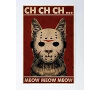 RIFOSA 12"x8" Cat CH CH CH Meow Meow Meow Tin Sign for Office Home Classroom Bathroom Decor Gifts Best Decor Gift