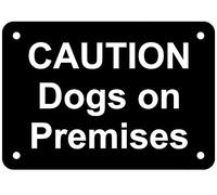 RIFOSA 12"x8" Caution Dogs On Premises Tin Sign Plaque Metal Sign