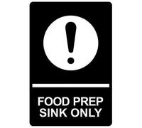 RIFOSA 12"x8" Food Prep Sink Only Metal Sign Metal Plaque Wall Decor