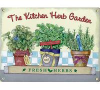 RIFOSA 12"x8" Fresh Kitchen Herb Garden Advertising Metal Sign Wall Plaque