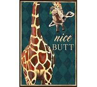 RIFOSA 12"x8" Giraffe Nice Butt Funny Giraffee Wall Art Home Decor Metal Sign