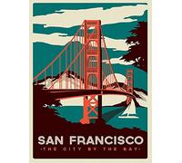 RIFOSA 12"x8" San Francisco, Retro Vintage Style Metal Sign/plaque Shed Man Cave