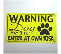 RIFOSA 12"x8" Warning Dog or Dogs May Bite Metal Sign Wall Plaque